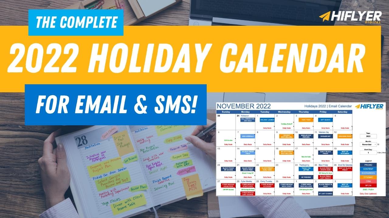 2022 Email & SMS Holiday Campaign Calendar | HiFlyer Digital